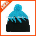 wholesale cheap custom design acrylic beanie with top ball